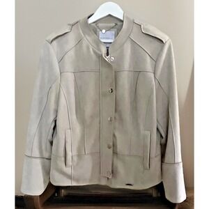 Rino & Pelle‎ Faux Suede Jacket in Beige size 44 Style 700S20